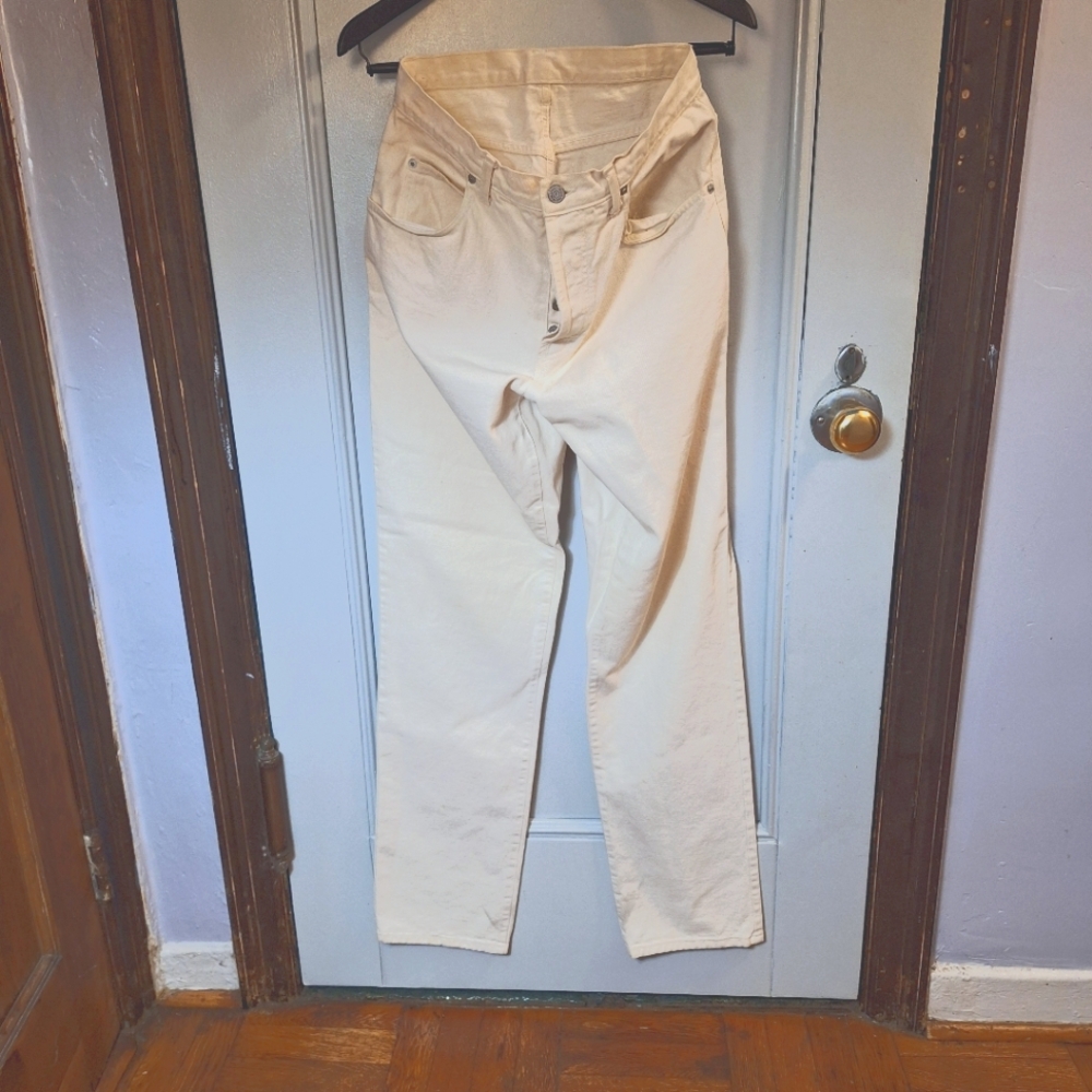 Mens Industria White Jeans  30 Waist